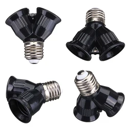 Black New E27 Base to 2 Screw Light Lamp Bulb Socket Converter Splitter Adapter LED Holder