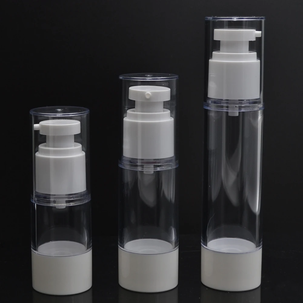 

China suppliers 15ml Mini Airless Pump Emulsion Eye Cream Cosmetic Container, Plastic Bottles Vacuum For Lotion
