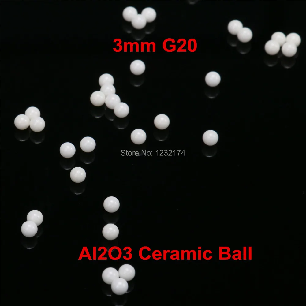 3mm Alumina Oxide Ceramic Ball Al2O3 G20  100PCS  Used for Pump,Valve,Flow-Meter,etc.  3mm Al2O3 ceramic bearing ball