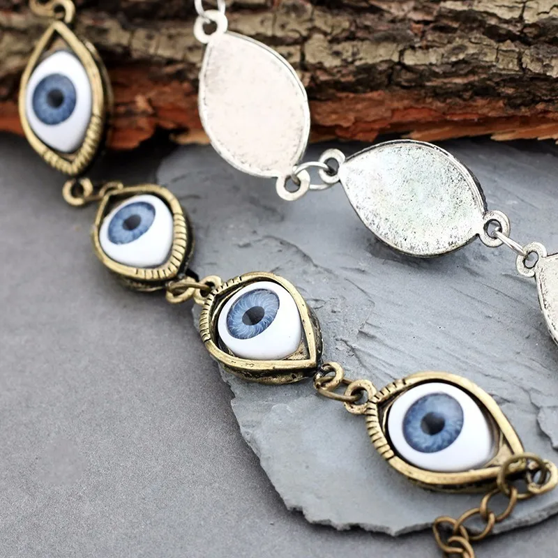 Vantage Evil Eyes Bracelet Jewelry for Men Women Retro Punk Demon Eyes Evil Bronze Plated Jewelry Party Gifts Gothic Decor