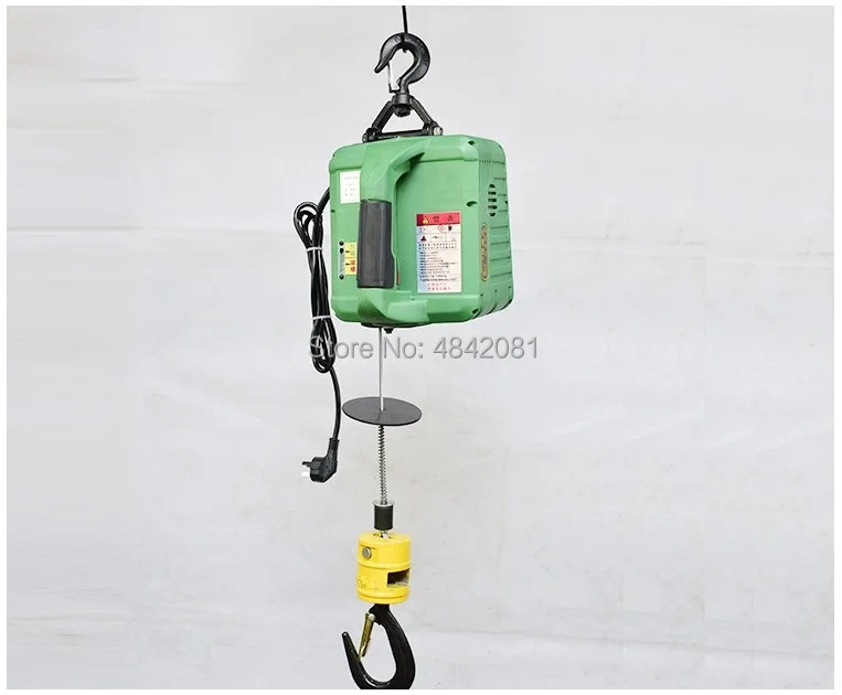 300KGS Portable Electric Hoist Winch Remote Control Traction Small Mini Crane 220V/110V