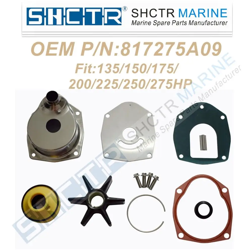 SHCTR Water Pump Repair Kit for 817275A09,18-3407,135/150/175/200/225/250/275HP