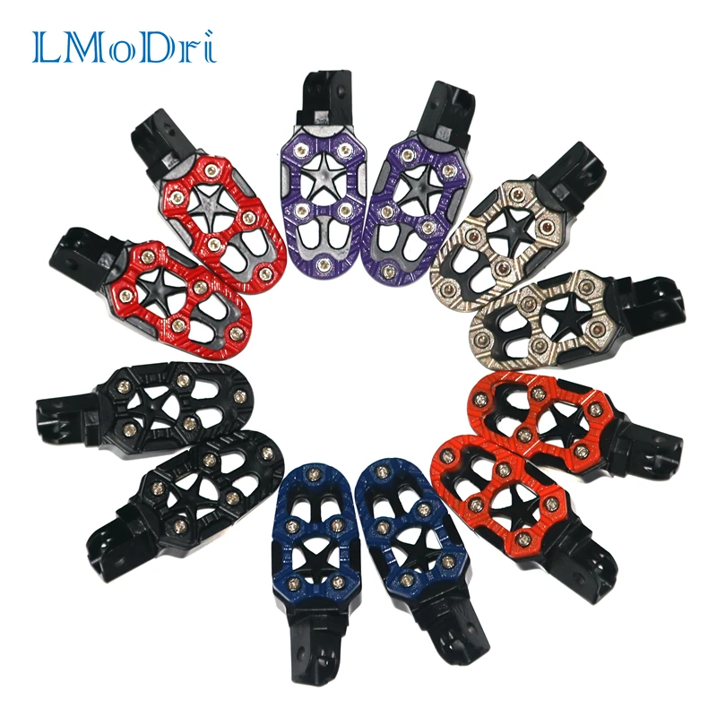 

LMoDri 2PCS/PAIR Free Shipping Motorcycle Foot Rest Off-road Motorbike Motorcross Foot Pegs Pedals Universal Modification Parts