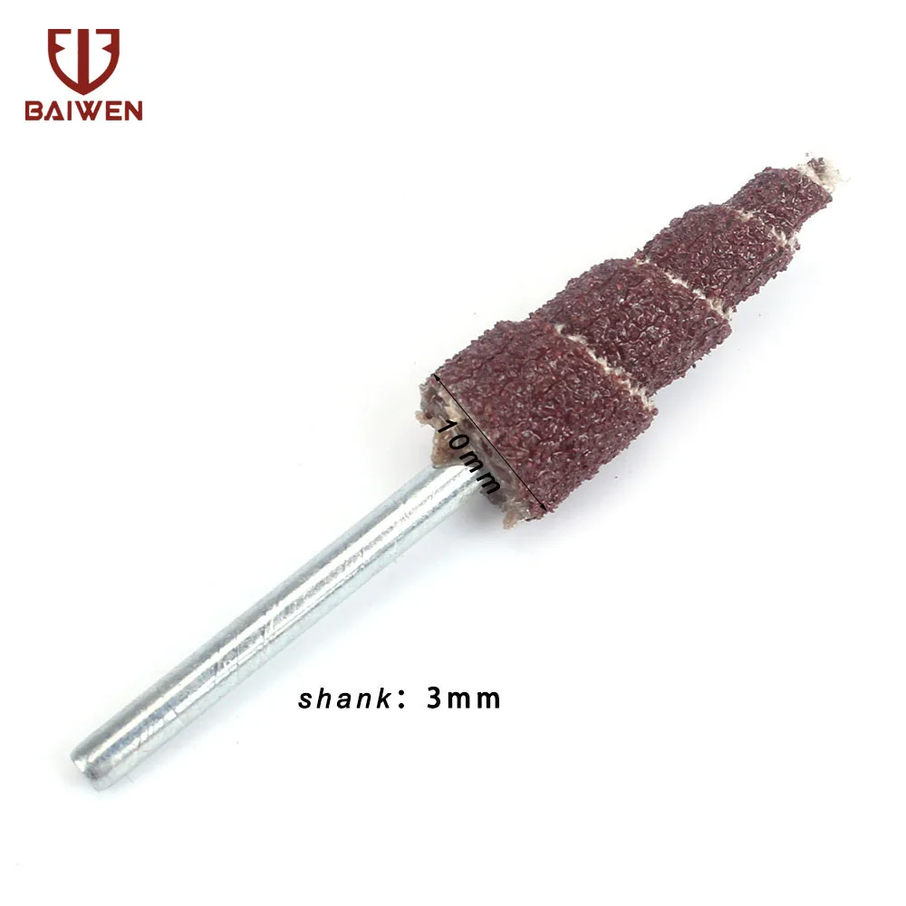 10/20/50 Stuks 10mm Slijpkop Schuurpapier Flap Kegel Dremel Accessorie Rotary Tool 80-320 Grit