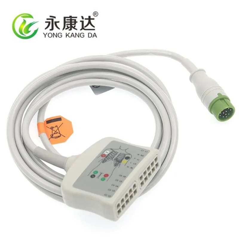 Compatible with MR 12-pin 10-lead ECG trunk  cable