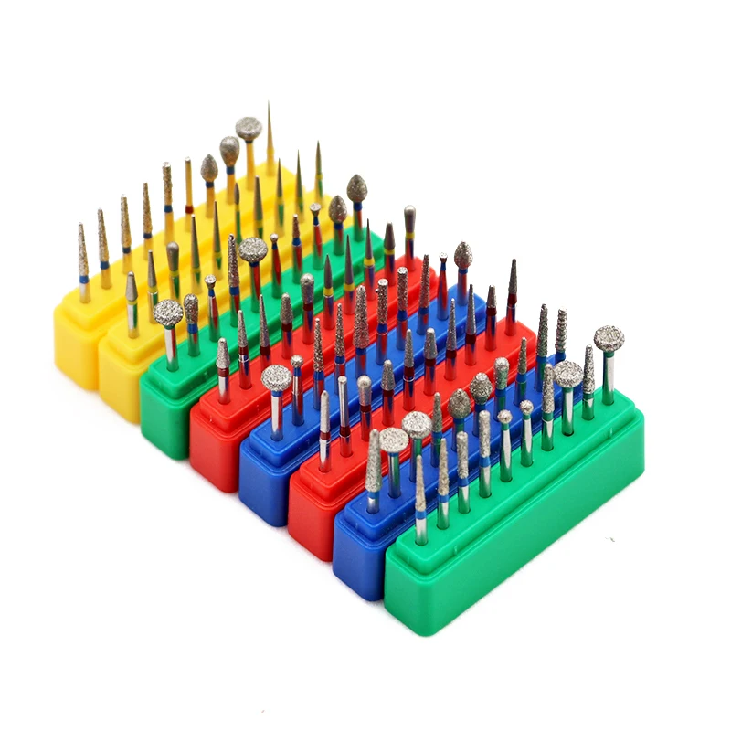 

10 Pcs Dental Diamond Burs High Speed Bur Drill Disinfection Diamond Polishing Grinder Bits Tooth Polisher for High Speed Handpi