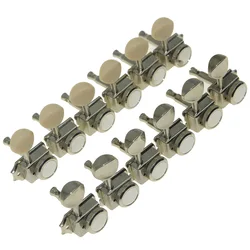 Dopro Vintage Style Locking Tuners Guitar Tuning Keys Lock Guitar Machine Heads Fits for Strat TL Guitars Nickel