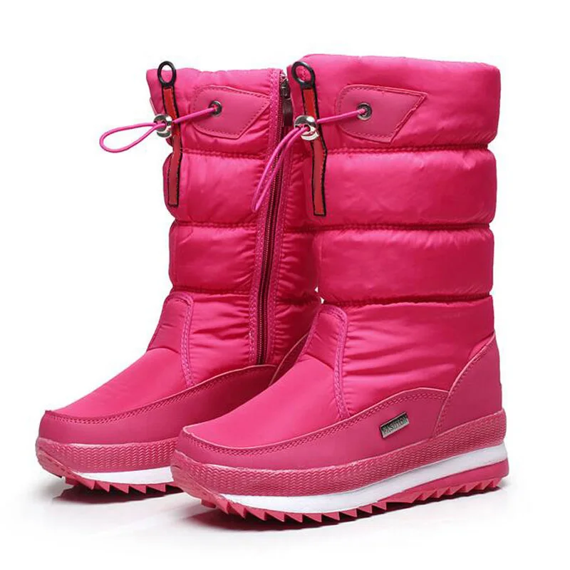 Neue frauen stiefel plattform winter schuhe dicken plüsch nicht-slip wasserdicht schnee stiefel für frauen Camping Wandern Ski boot Reise Schuh