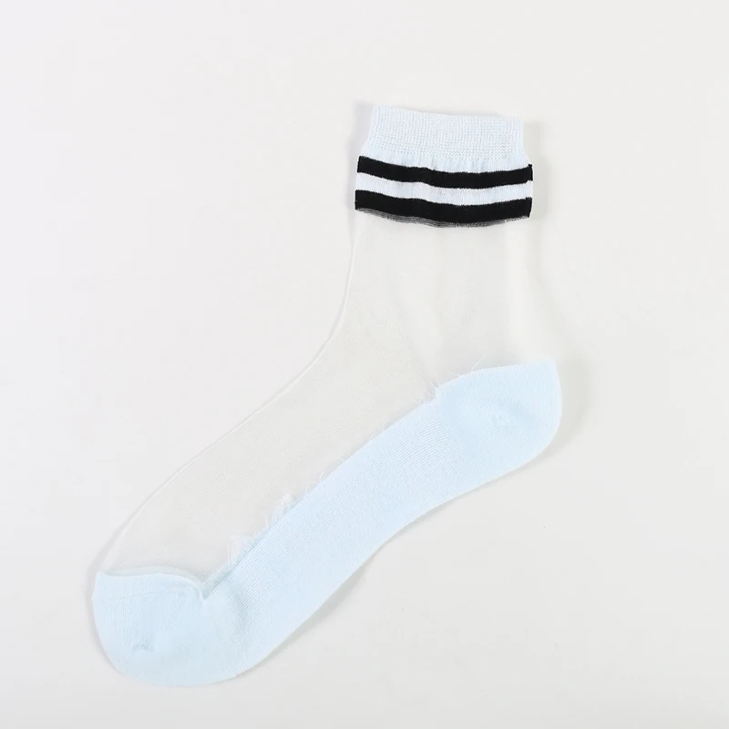 DONG AI transparent refreshing and breathable transparent shiny summer socks multi-color optional sexy ladies girls thin silk