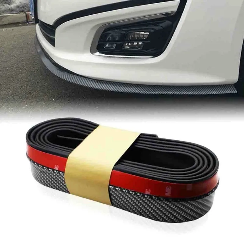 2.5 / M Universal Red Carbon Fiber Car Front Lip Reduces Scratch Edge Bumper Tape