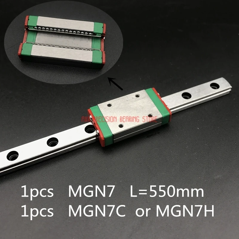 

Cnc Router Parts Free Shipping For 7mm Linear Guide Mgn7 L= 550mm Rail Way + Mgn7c Or Mgn7h Long Carriage For Cnc X Y Z Axis