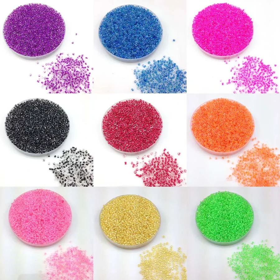 Lot 1000pcs 2mm Charm Round Colorful Clear Czech Glass Seed beads Jewelry Making Craft DIY Accessories Bracelet Earring Findings