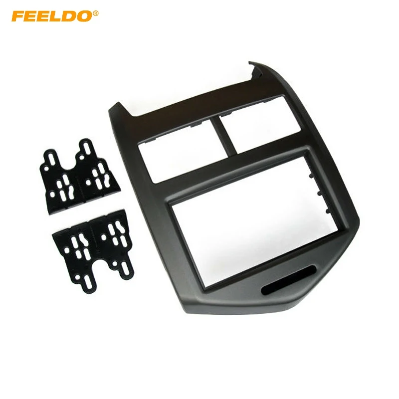 

FEELDO Car Refitting 2Din Stereo Radio Fascia Frame For Aveo Sonic Holden Barina 2011+ Dash Fitting Panel Frame Mount Trim Kit