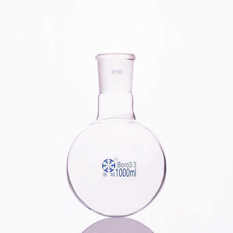 

Single standard mouth round-bottomed flask,Capacity 1000ml and joint 45/50,Single neck round flask