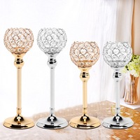 KiWarm Crystal Candle Holder Wedding Event Table Tealight Votive Candle Holder Candlestick for Home Wedding party Decor Gift