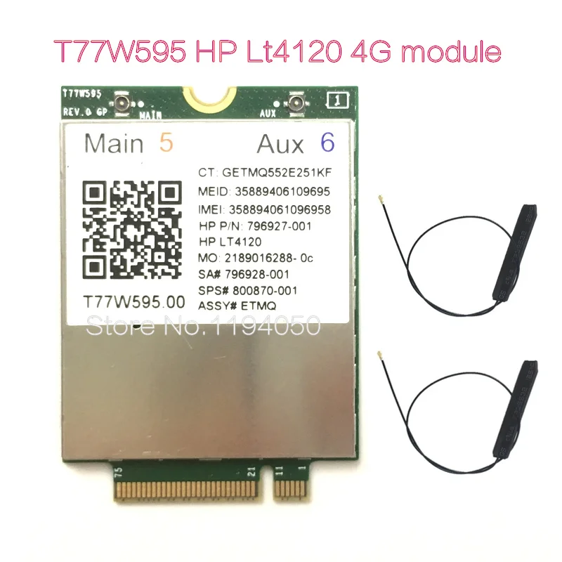 Модем WDXUN lt4120, Snapdragon X5 LTE T77W595 796928-001 4G WWAN M.2 150 Мбит/с, для HP Elite x2 840 850 G3 640 650 645 G2. ..