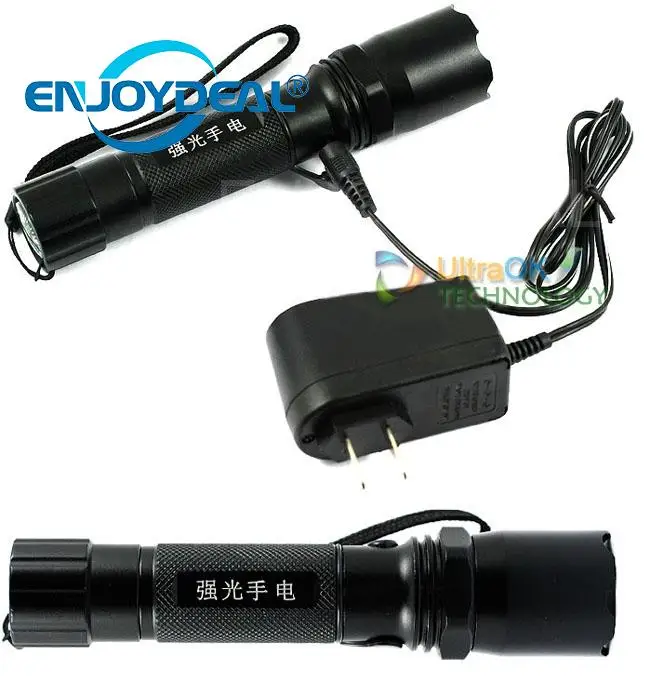 

Super Bright Hiking Camping 18650 Battery LED 400 Lumens 3-Mode Tactical Flashlight Torch Lamp Charger Aluminum Alloy