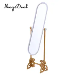 1/6 Scale Dollhouse Miniature Mini Dolls Fitting Room Dressing Mirror Model Play Set for Dolls Accessories Furniture Decoration