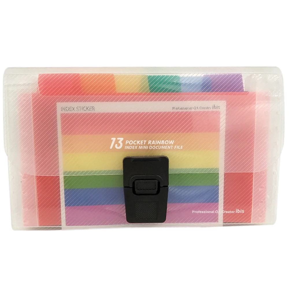 Multi-layer Data Storage Box - Hanging Folder - Letter Size A4 Plastic File Bag 13 pocket portable  Expanding Wallet For Office