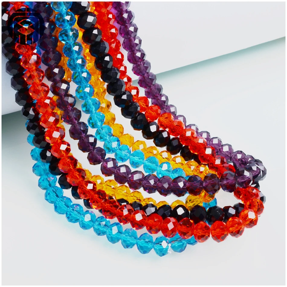 JuleeCrystal Rondelle Beads 4mm 6mm Wholesale Faceted Crystal Beads