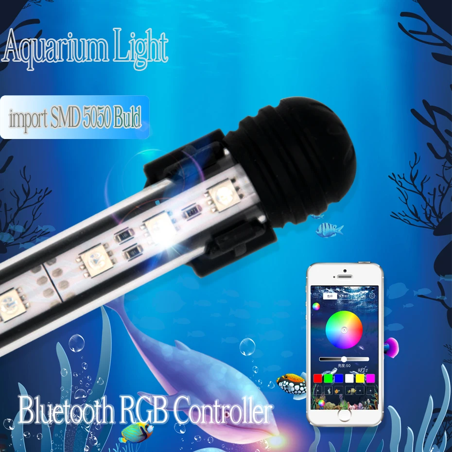 Submersible Light In Aquarium LED Lighting RGB Marine Fish Tank Light For Aquarium LED Lamp Waterproof Aquarium Led Lighting