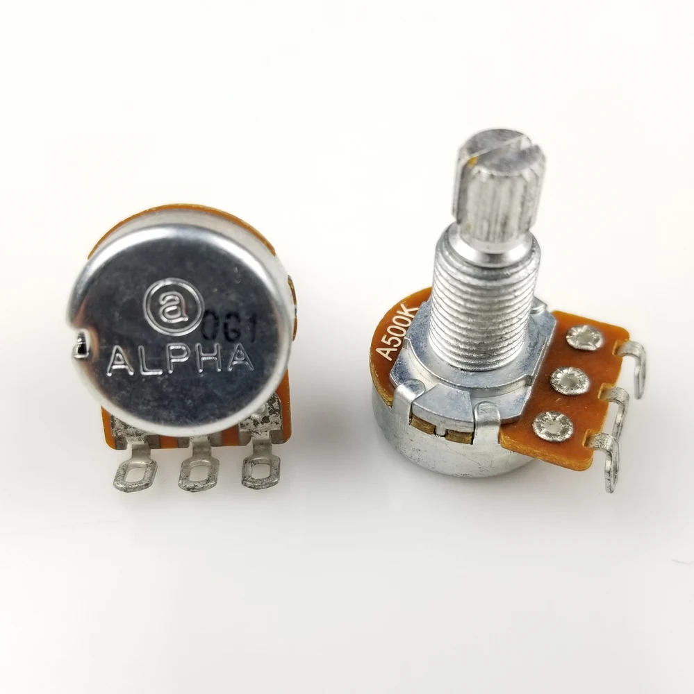 1 PC Alpha A500K B500K A250K B250K Potentiometer For Electric Guitar Bass volume controls tone controls 500K 250K POT