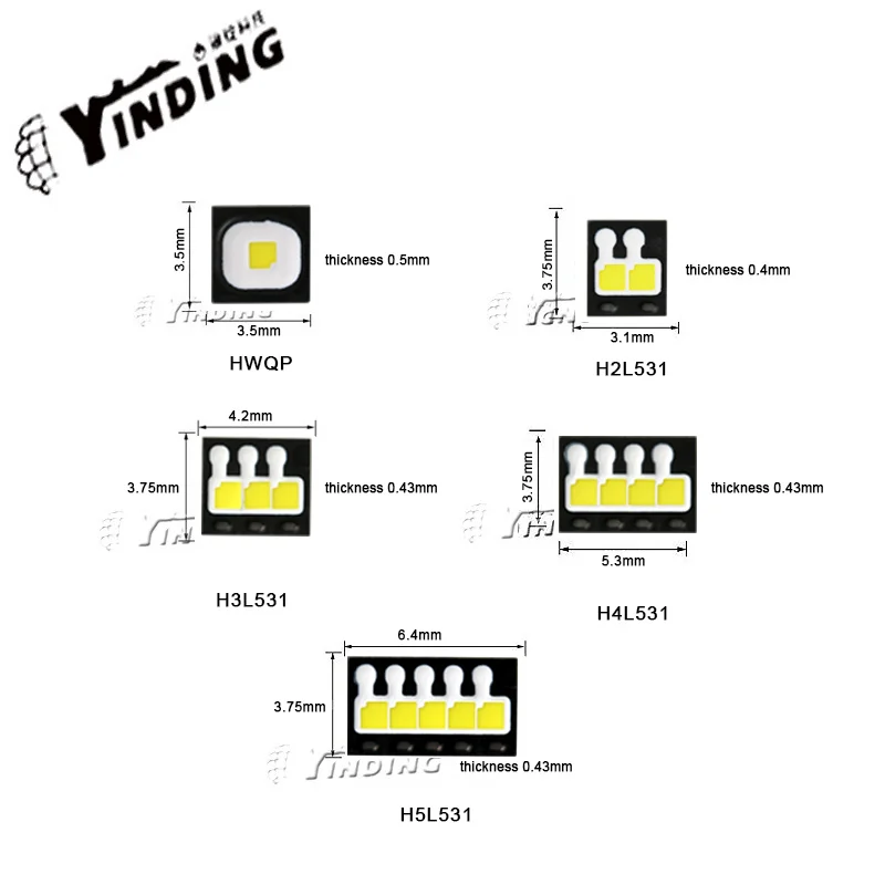 5pcs OSLON LUW HWQP H5L531.TE 5-22W LED Emitter Cold White high power led lamp beads Car headlight wick with 20mm copper PCB