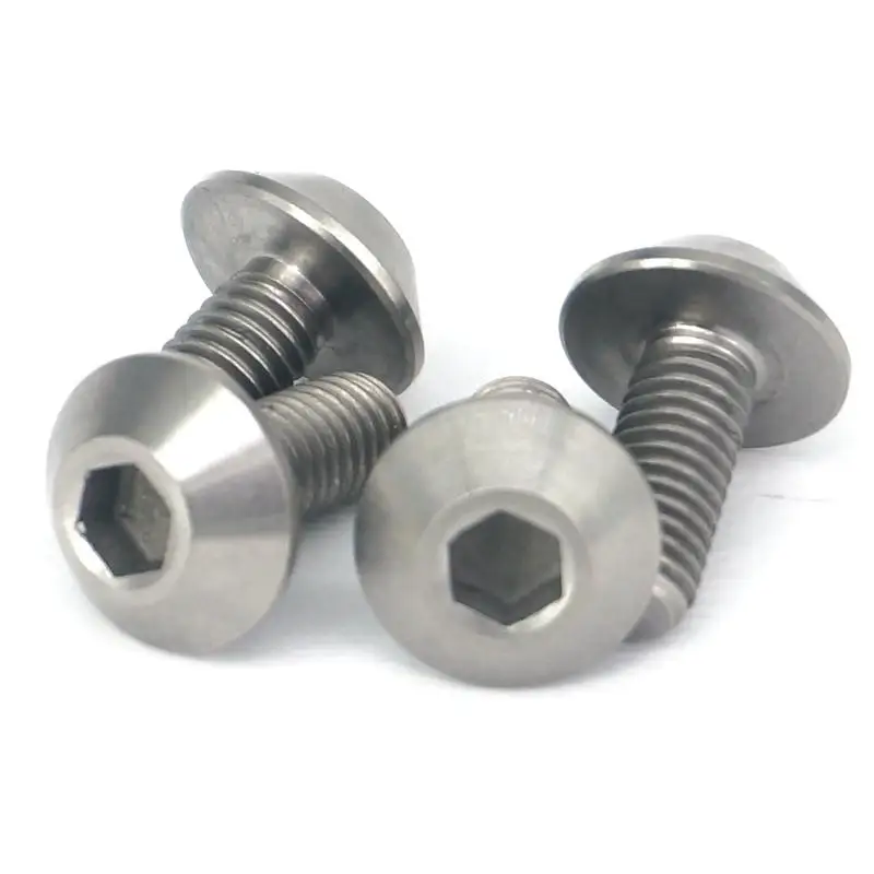 

4 PCS M6x15mm Ti GR5 Titanium Umbrella Head Motorcycle Decorative Bolt