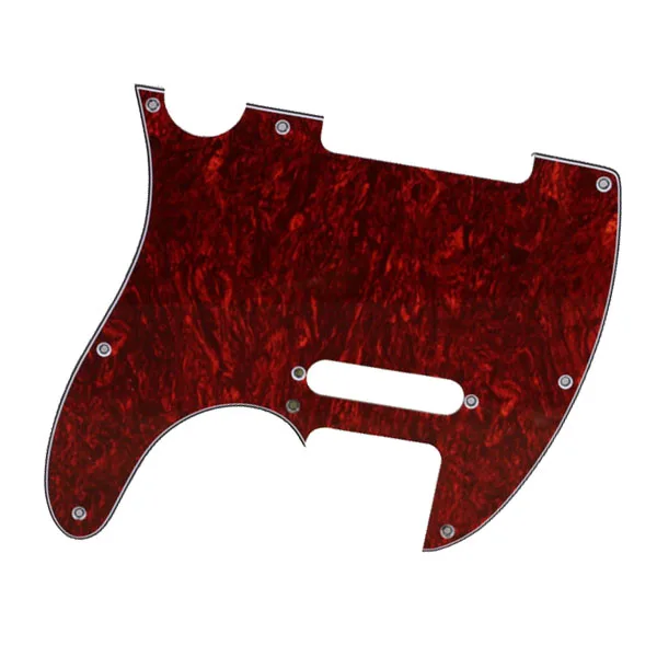 Celluloid and PVC Red Tortoise Shell Pickguard 3 Ply 8 Hole For Telecaster Guitar