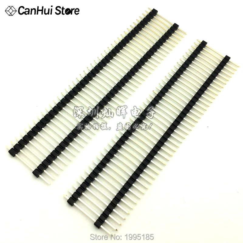 10pcs/lot Row needles 2.54 Double Plastic 1 * single 40pin high 21 23 25 30 35mm 1*40 Female Header Connector Single Row Needle