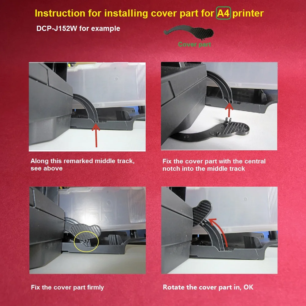 Imagem -05 - Cartucho de Tinta Recarregável Longo Yotat para o Irmão Lc223 Lc221 Dcp4120dw Mfc-j4420dw J4620dw J4625dw Mfc-j5320dw J5620dw J5625dw