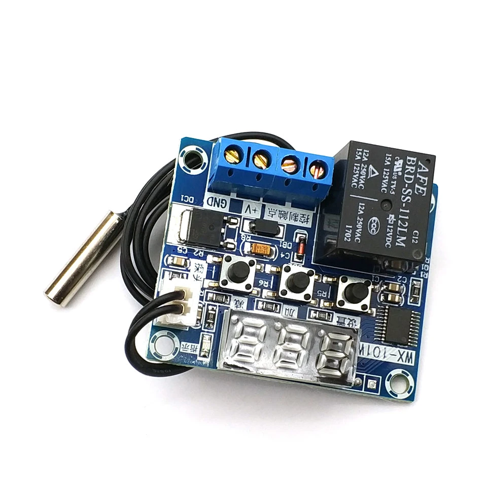 Thermostat numérique LED, panneau de commutation, contrôleur de température numérique, capteur G2-005, 40-120C WX-101W