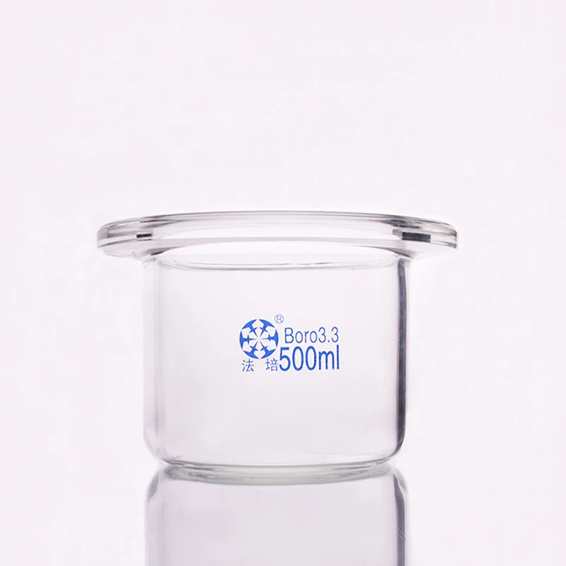 

Single-layer cylindrical flat bottom open reactor bottle,Capacity 500ml,150mm flange outer diameter,Reagent bottle