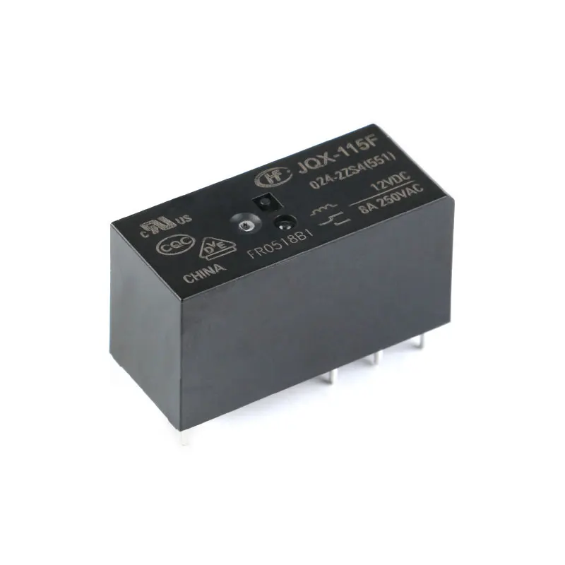 Relay HF115F 012-2ZS4  JQX-115F 024-2ZS4 HF115F-012-2ZS4-12VDC JQX-115F-024-2ZS4 005-2ZS4 12VDC DC5V 12V 24V 8A 250VAC 8Pin