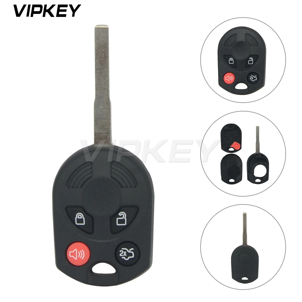 

Remotekey Car Key Shell FOB 4 Button HU101 For Ford Mercury Mariner Lilan Lincoln Navigator MKX MKZ Edge Fusion Mustang Taurus