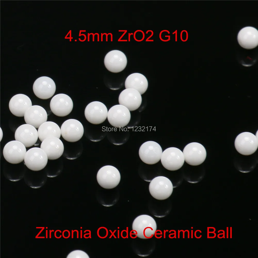 4.5mm ZrO2 Zirconia Oxide Ceramic Ball G10 100pcs for valve ball,bearing, homogenizer,sprayer,pump 4.5mm ceramic ball ZrO2