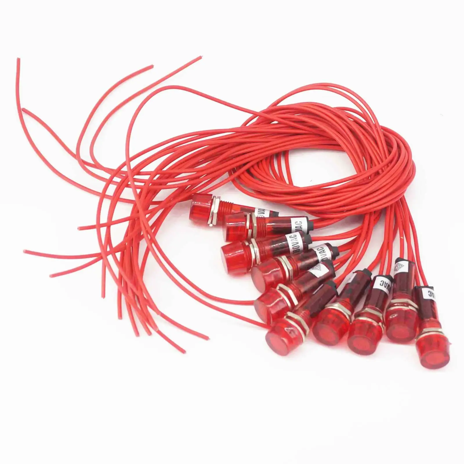 10PCS 380V Red Indicator Lamp Signal Switch Light Special For Water Tank Heater Food Grade