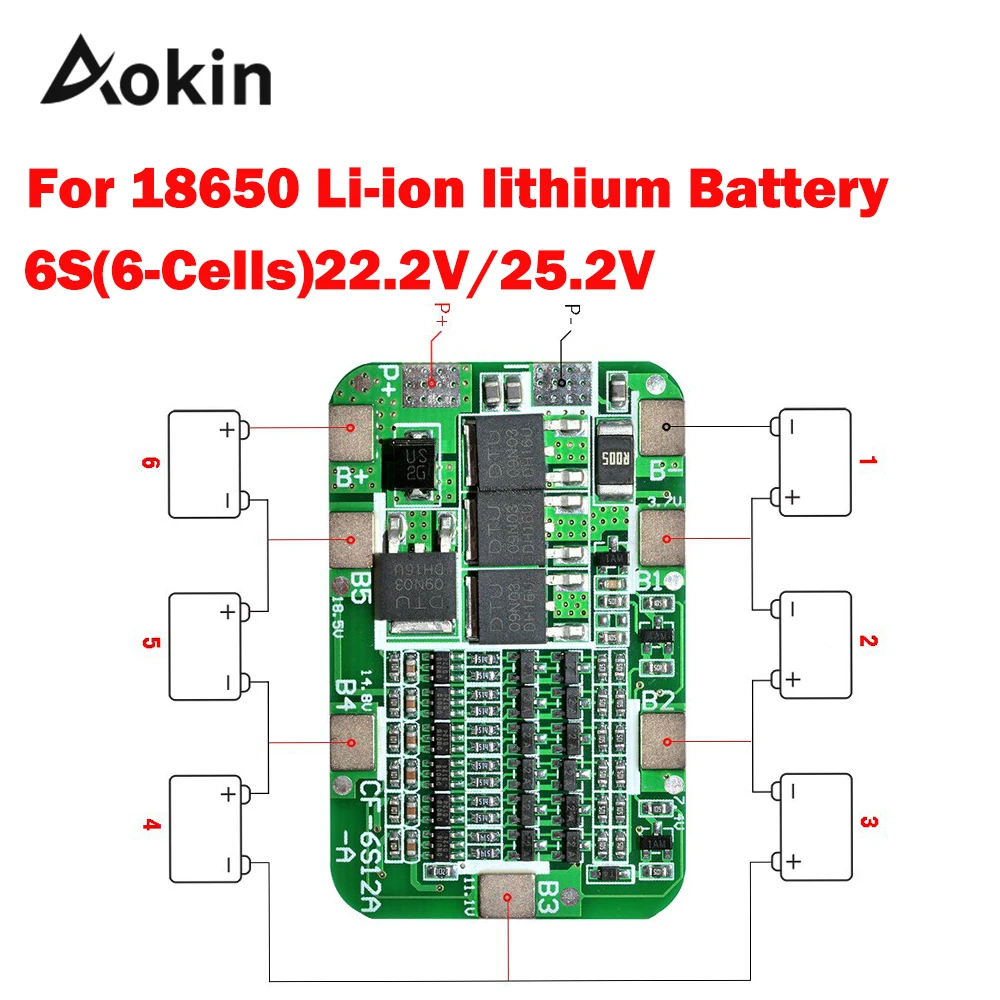 1 sztuk 6S 15A 24V PCB tablica ochronna bms dla 6 paczka 18650 Li-ion bateria litowa moduł diy kit