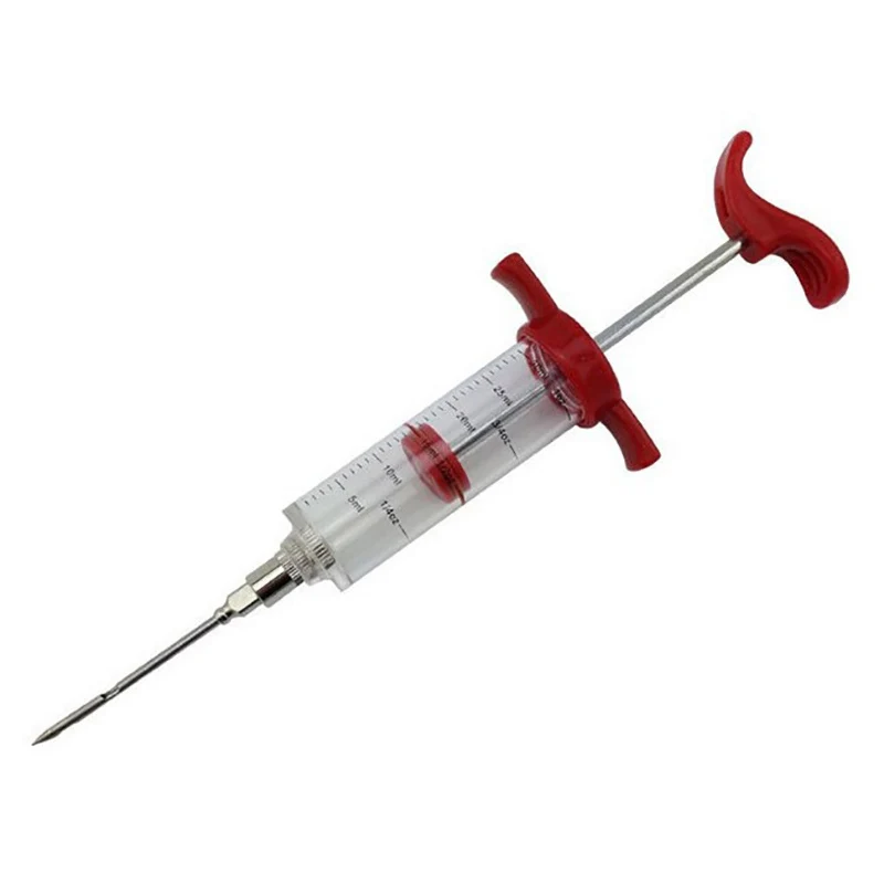 BBQ Meat Syringe Marinade Injector with Stainless Steel Needles Turkey Chicken Syringe Sauce Injection Kitchen Tools Accessorie