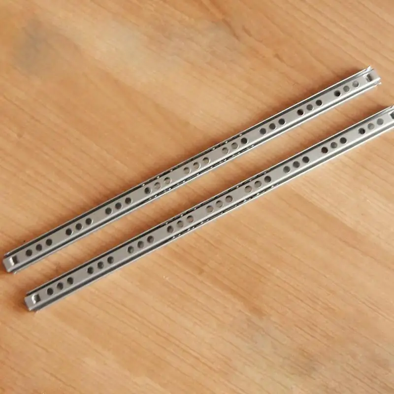 Micro Guide steel Ball 2 Sections 17 Wide Steel Ball 2 Fold Ball Slide Cabinets Drawer Steel Ball 182/246/278/342/406mm #1029