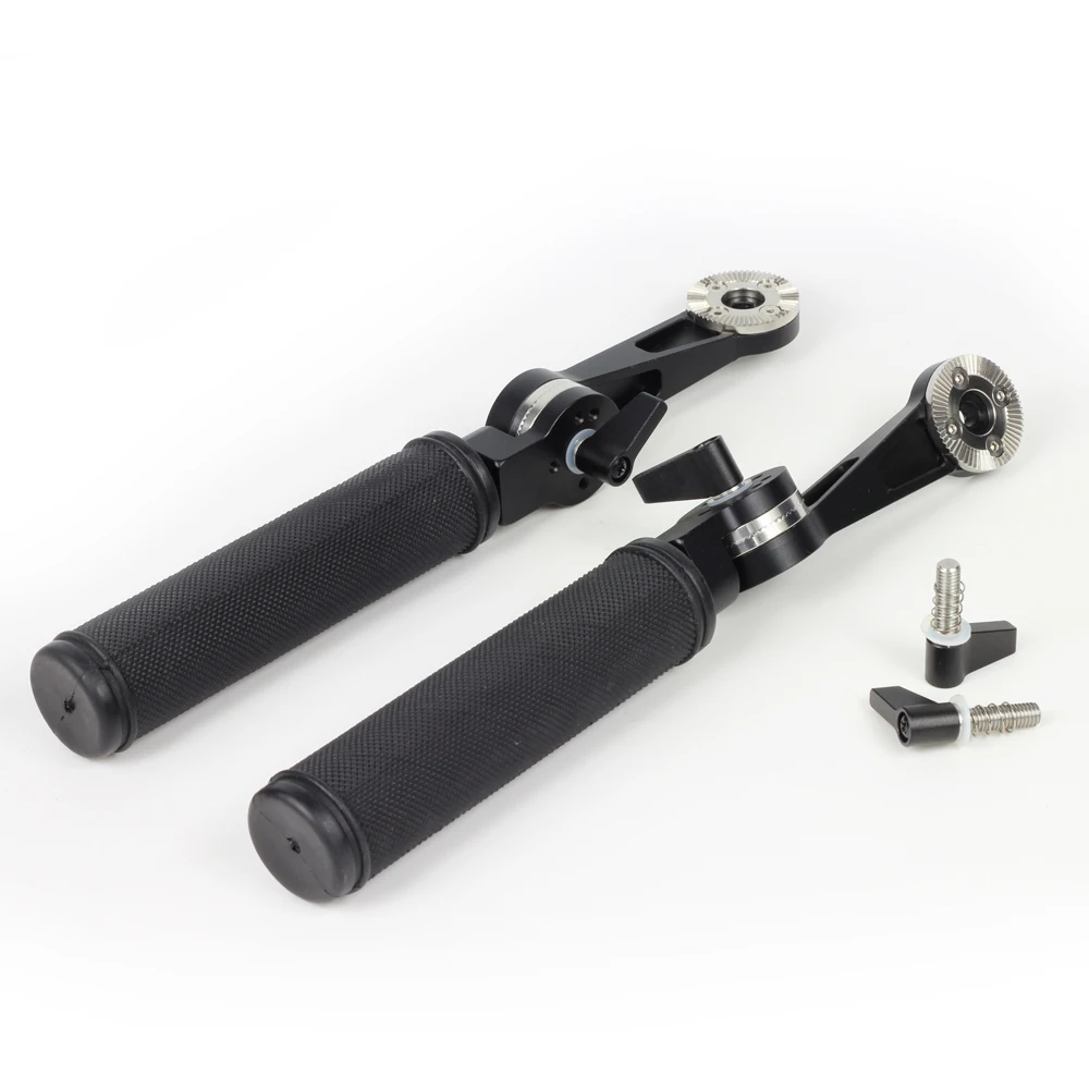 ARRI Type Rosette Dogbone Grip Handle Pair Set fr 15MM Rod Support Camera Rig Rigs Cheese Plate Top Front Mount Armor Cage Gimbl