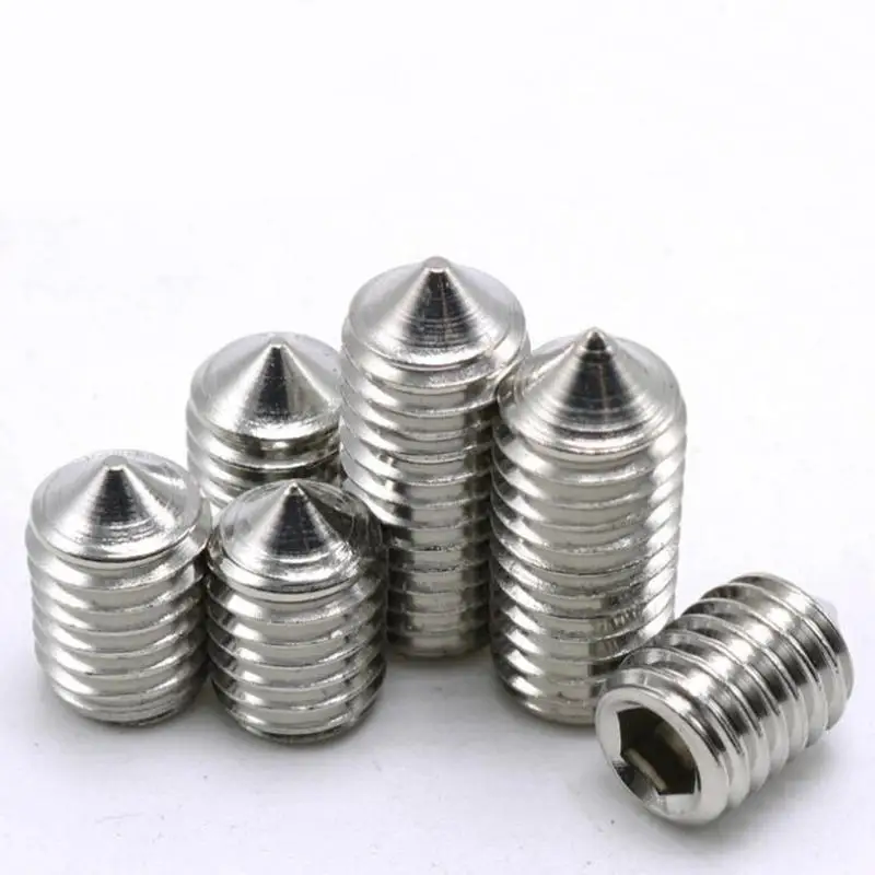 

M4 Pitch 0.7mm Length 3/4/5/6/8/10/12/16/20/25/30mm Hex Allen Socket Set Screw 304 Stainless Steel Grub Screw DIN914 Fasteners