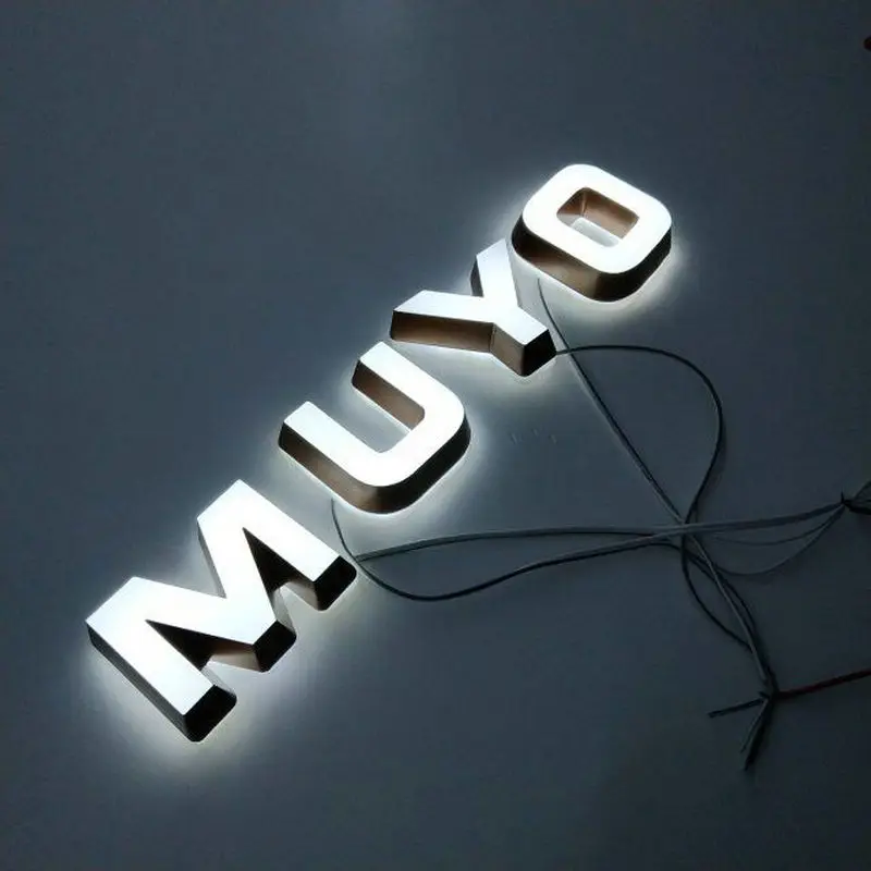 Custom 3D Business Signage Led Outdoor Advertising Sign Company Headlight Backlight Letter Sign Board Design Logo