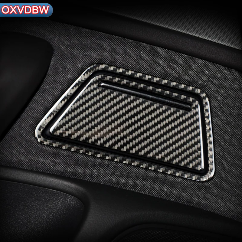 

2Pcs carbon fiber Door Ash Lack Panel Decoration 3D stickers For Audi A6 C7 interior trim Accessories 2011-2018 Car Styling