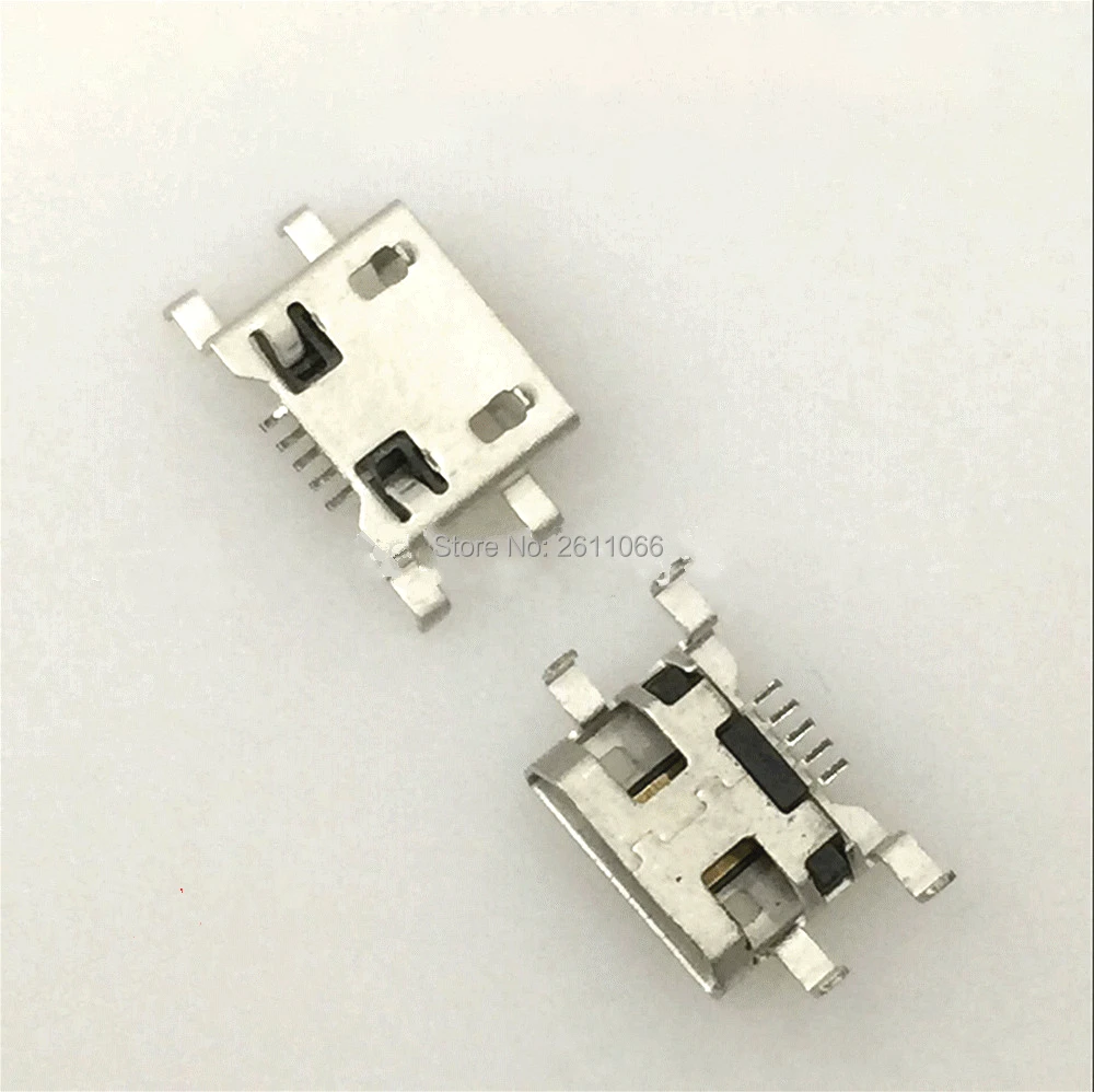 100pcs lot Micro USB 5pin heavy plate 0.72mm Female Connector no curling side Female Jack For Mobile Mini USB repair mobile