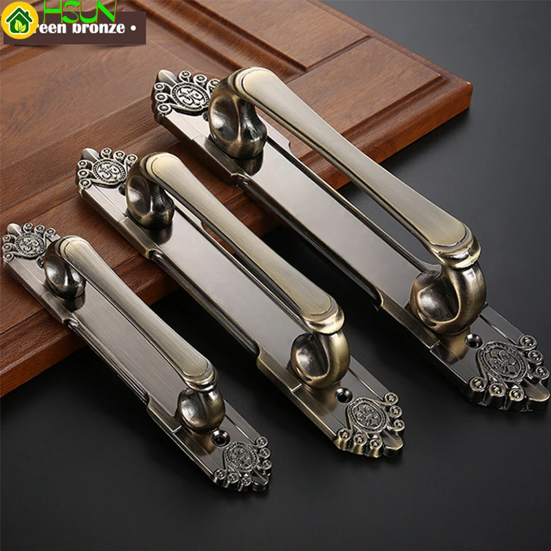 Vintage Door Handles European Style Zinc Alloy Furniture Handles and Knobs for Kitchen Cabinet Drawers Pulls