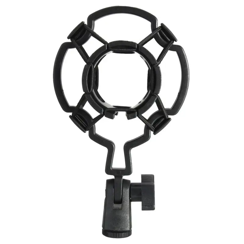 Universal Professional Condenser Microphone Mic Shock Mount Holder Studio Recording Bracket For Large Diaphram Mic Clip Black