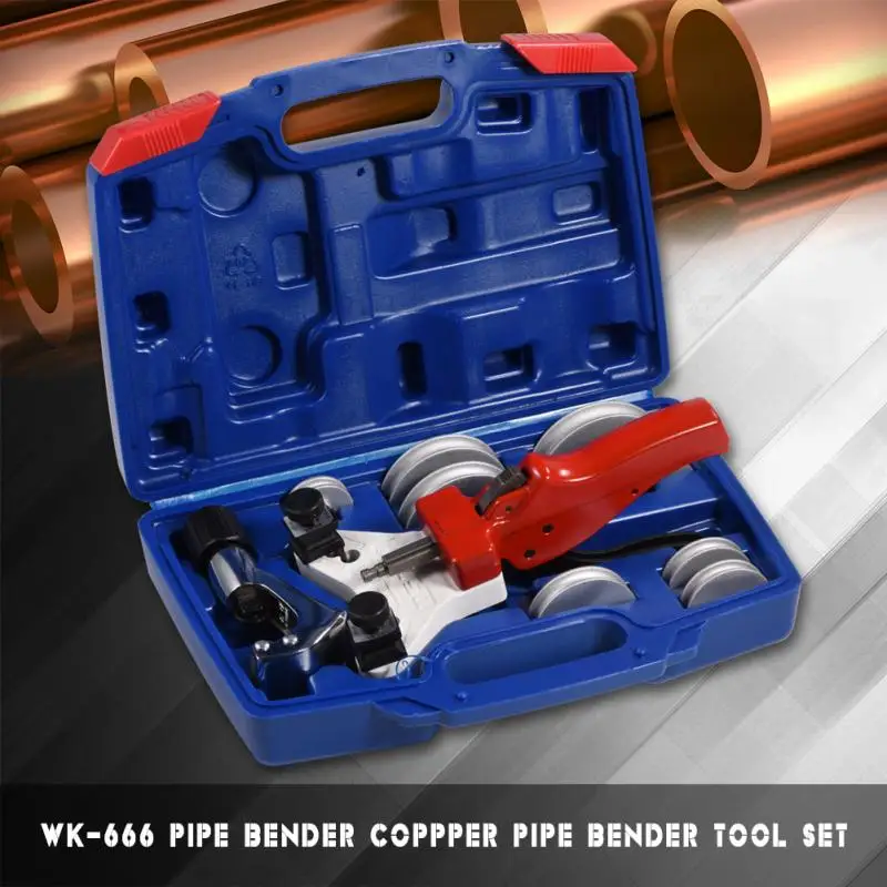 Tubing Pipe Bender WK-666 Copper Pipe Tubing Bender Manual Tube Bending Tool Kit 5-12mm New