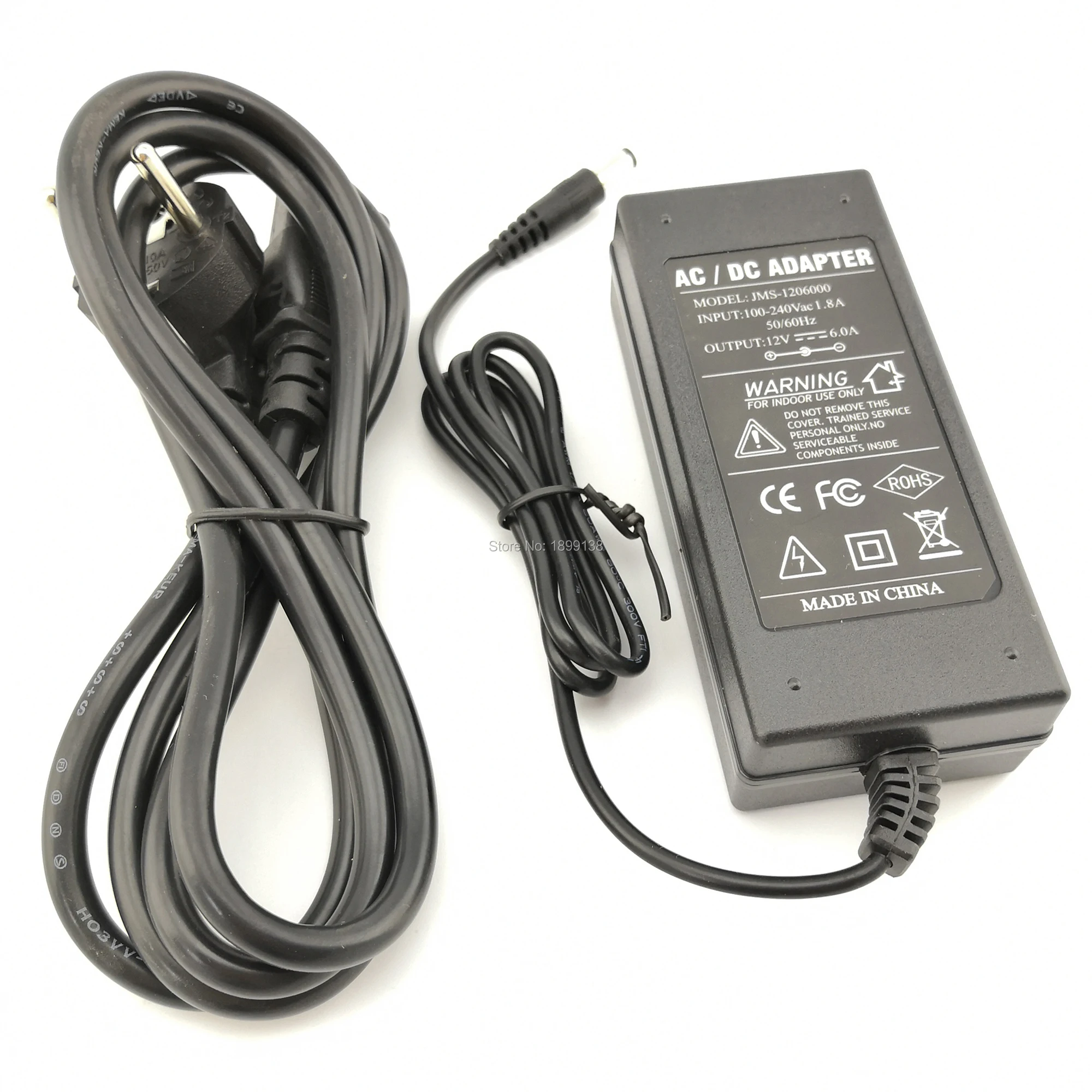 1pcs 100-240V AC to DC Power Adapter Supply Charger adapter 12V 6A 24V 3A EU Plug 5.5mm x 2.1mm DC Plug