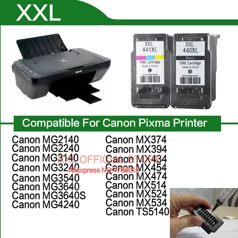 PG440 PG-440 CL-441 ink Cartridge for Canon PIXMA MG2140 MG2240 MG3140 MG3240 MG3540 MG4240 MG4240 MG3640 MG3640S TS5140